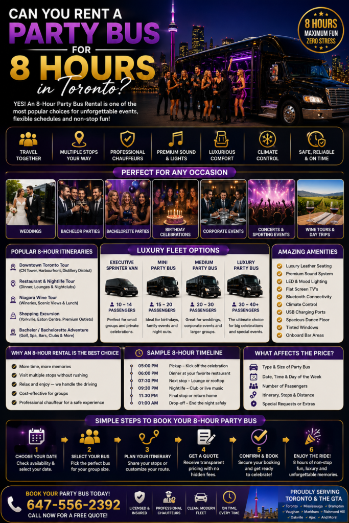 Rent a Party Bus for 8 Hours