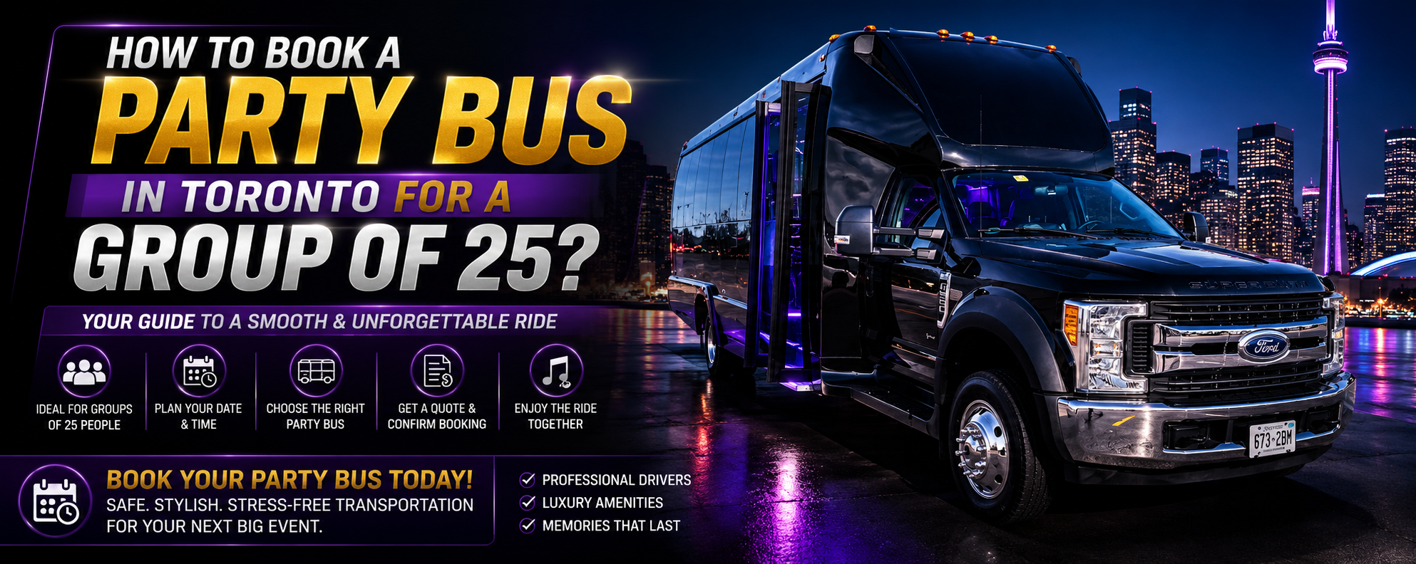 How to book a party bus in Toronto